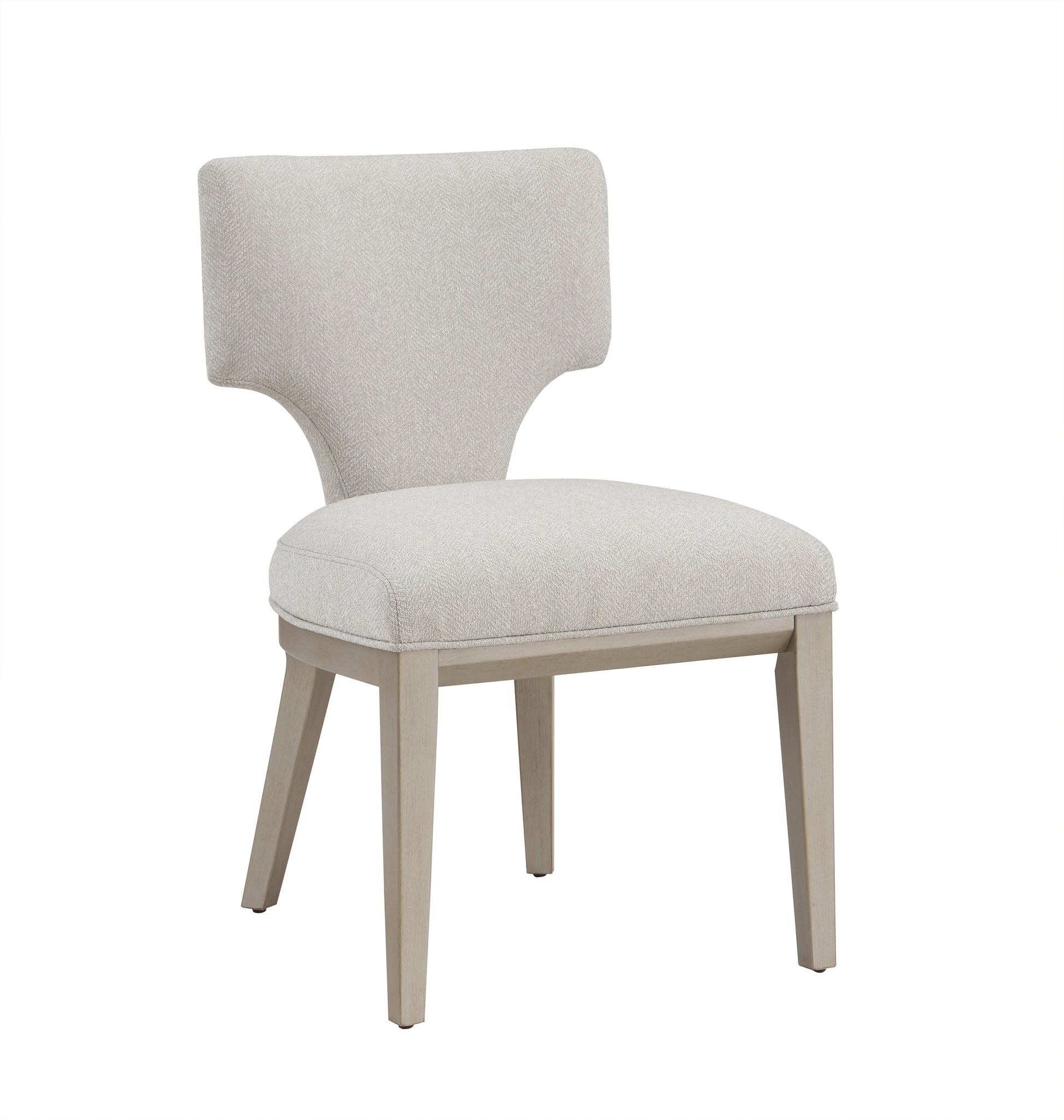 Kasa Linen & Champagne Finish Side Chair Set Of 2 Light Gray Linen,Synthetic Wood