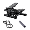 Mini Fitness Stepper, Hydraulic Fitness Stepper With Resistance Bands And Display, Silent Design, Weight Capacity 300Lbs, Portable Stepper For Total Body Workout,11.3