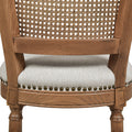 Triomphe Rattan Wicker High Back Armless Counter Bar Stool, White Pepper Stain Resistant High Performance Polyester White Foam Wood Fabric Rattan