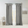 Twist Tab Lined Window Curtain Panel Only 1 Pc Panel Charcoal Polyester