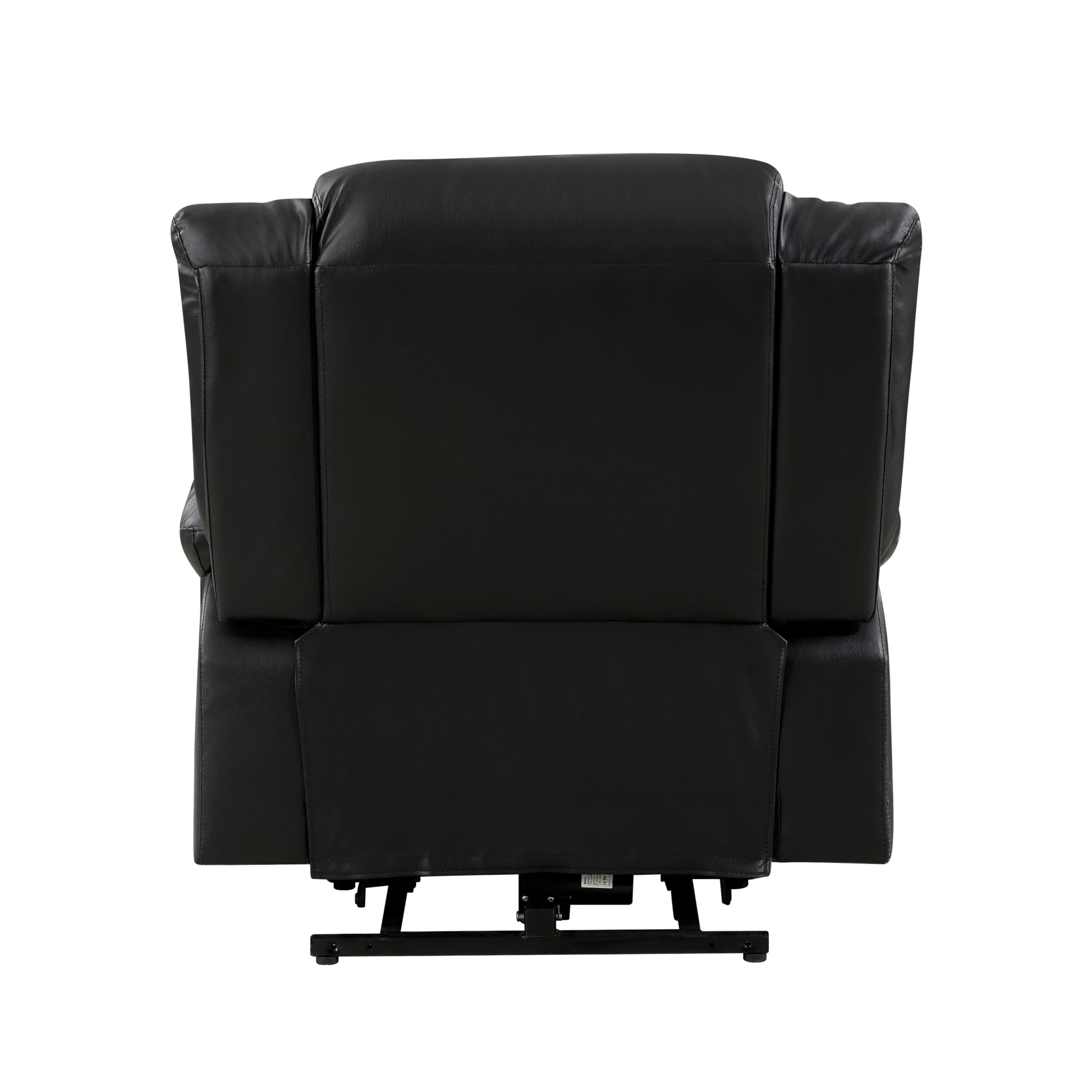 Modern Living Room Furniture 1Pc Power Lift Chair Faux Leather Upholstery Black Power Recliner Chair Black Faux Leather Primary Living Space Faux Leather