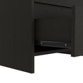 Lily Nightstand, Two Drawers Black Mdf Engineered Wood