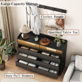 Living Room Sideboard Storage Cabinet,Drawer Cabinet Black Mdf