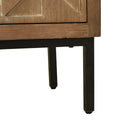 Hand Carved 2 Doors Accent Cabinet Traditional Craftsman And Functionality Combined Antique Brown Solid Wood Mdf