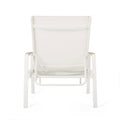 Oxton Chaise Lounge White Nylon Mesh