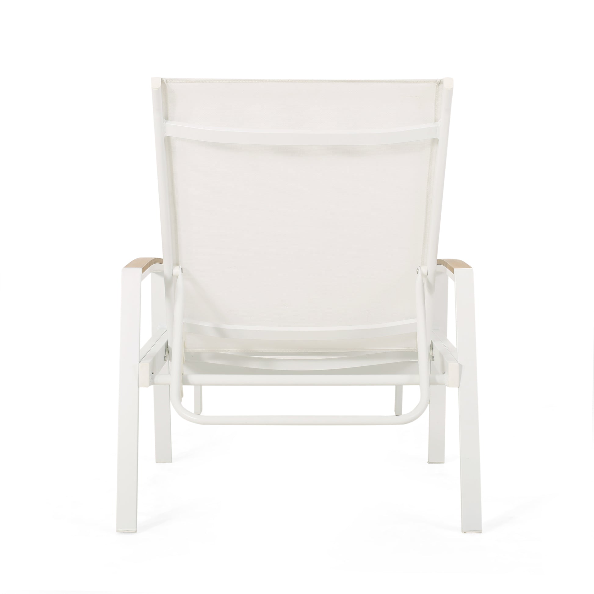 Oxton Chaise Lounge White Nylon Mesh