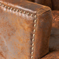 Harrison Tufted Club Chair Brown Microfiber