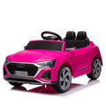 12V Kids Ride On Electric Car W Parents Remote Control,Licensed Audi Sq8 For Kids,Dual Drive,Suspension,Hanging Start,Three Speed Adjustable Music,Volume Control,Led Lights For Kids Aged 3 6. Pink