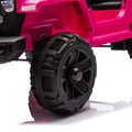 12V Kids Ride On Electric Truck Car W Parents Control,2Wd,Four Wheel Suspension,Early Education Function,Adjustable Volume,Usb,Mp3,Bluetooth,Microphone Jack,Power Display,Led Lights For Kids Aged 3. Pink Polypropylene