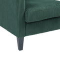 Coolmore Modern Accent Chair,Upholstered Armchair With Scooped Arms For Bedroom,Apartment,Studio,Office,Waiting Room Emerald Corduroy Emerald Primary Living Space Foam Corduroy