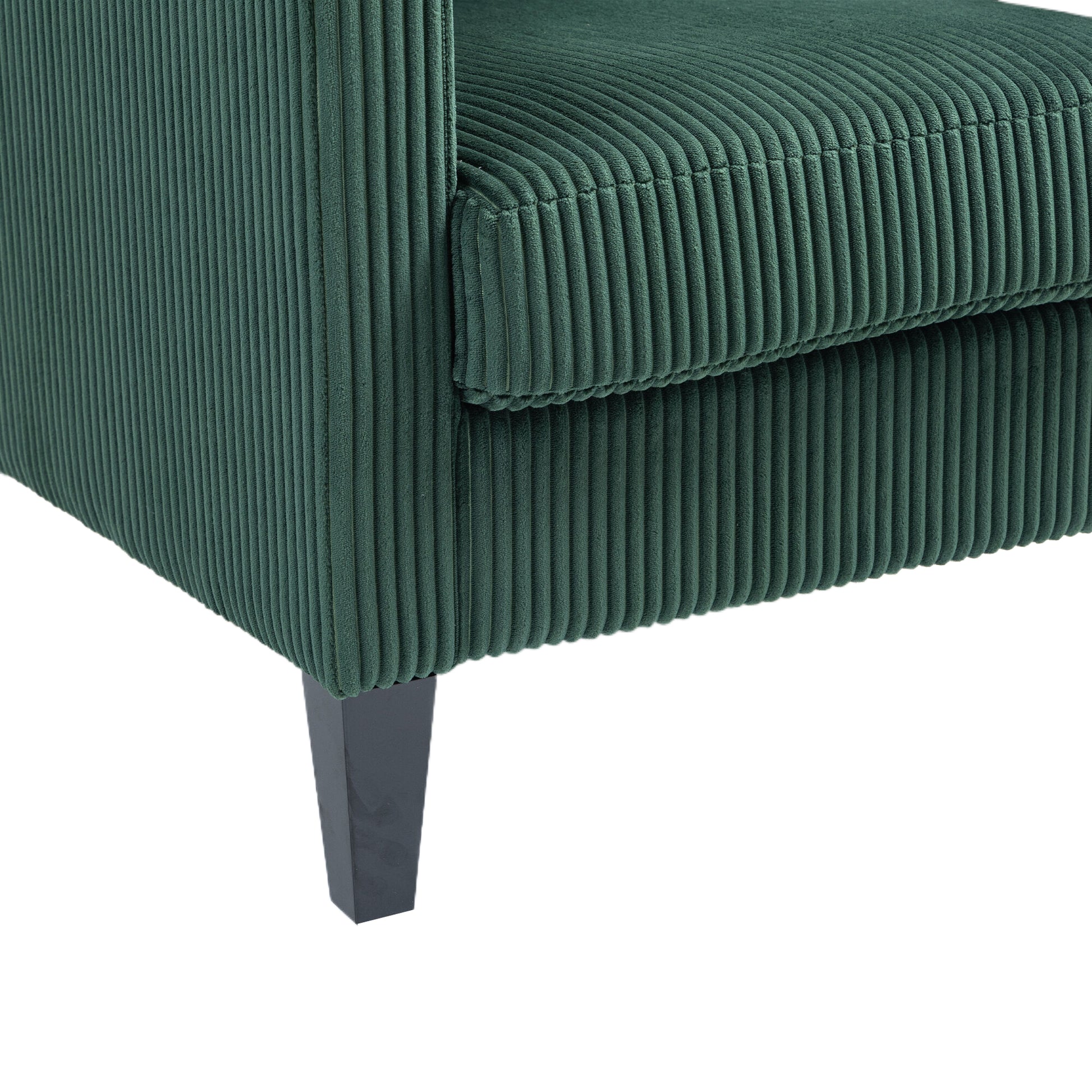 Coolmore Modern Accent Chair,Upholstered Armchair With Scooped Arms For Bedroom,Apartment,Studio,Office,Waiting Room Emerald Corduroy Emerald Primary Living Space Foam Corduroy