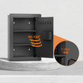 Wall Safes Between The Studs, Hidden Safe With Digital Keypad, Removable Shelves, In Wall Safe For Firearms, Gun, Valuables Black Black Steel