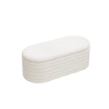 Storage Chenille Ottoman Bench Upholstered Fabric Storage Bench End Of Bed Stool With Safety Hinge For Bedroom, Living Room, Entryway, Closet 40 Inch, White White Contemporary Polyurethane Foam