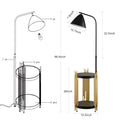 Luxury Shelves Floor Lamp For Living Room With Metal Lampshade, Standing Lamp Tall Industrial Floor Lamp Reading For Bedroom, Office E26 No Included Bulb Matte Gold Matte Black Gold Matte Black American Design,Industrial,Luxury,Modern Metal