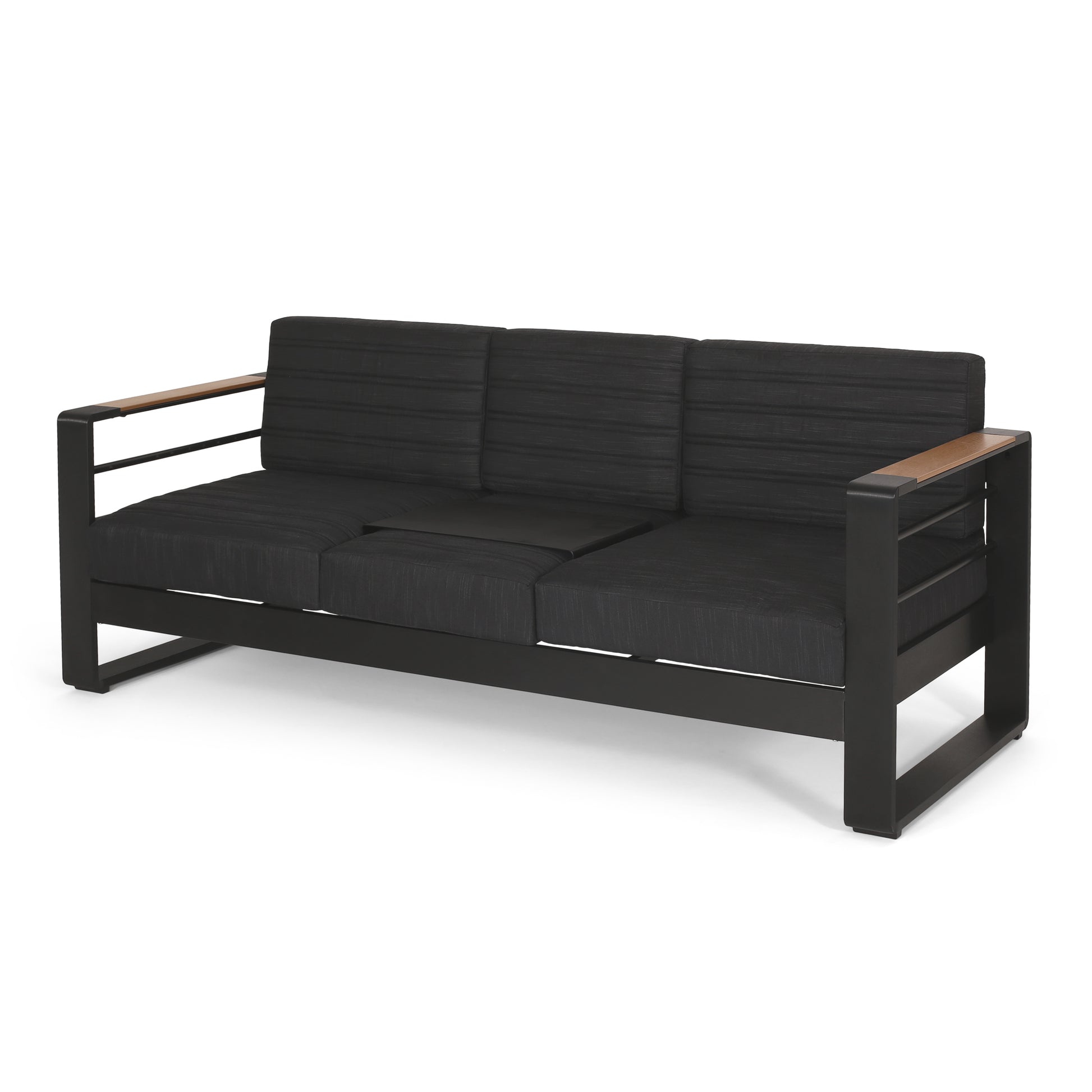 Giovanna 3 Seater Black Aluminium