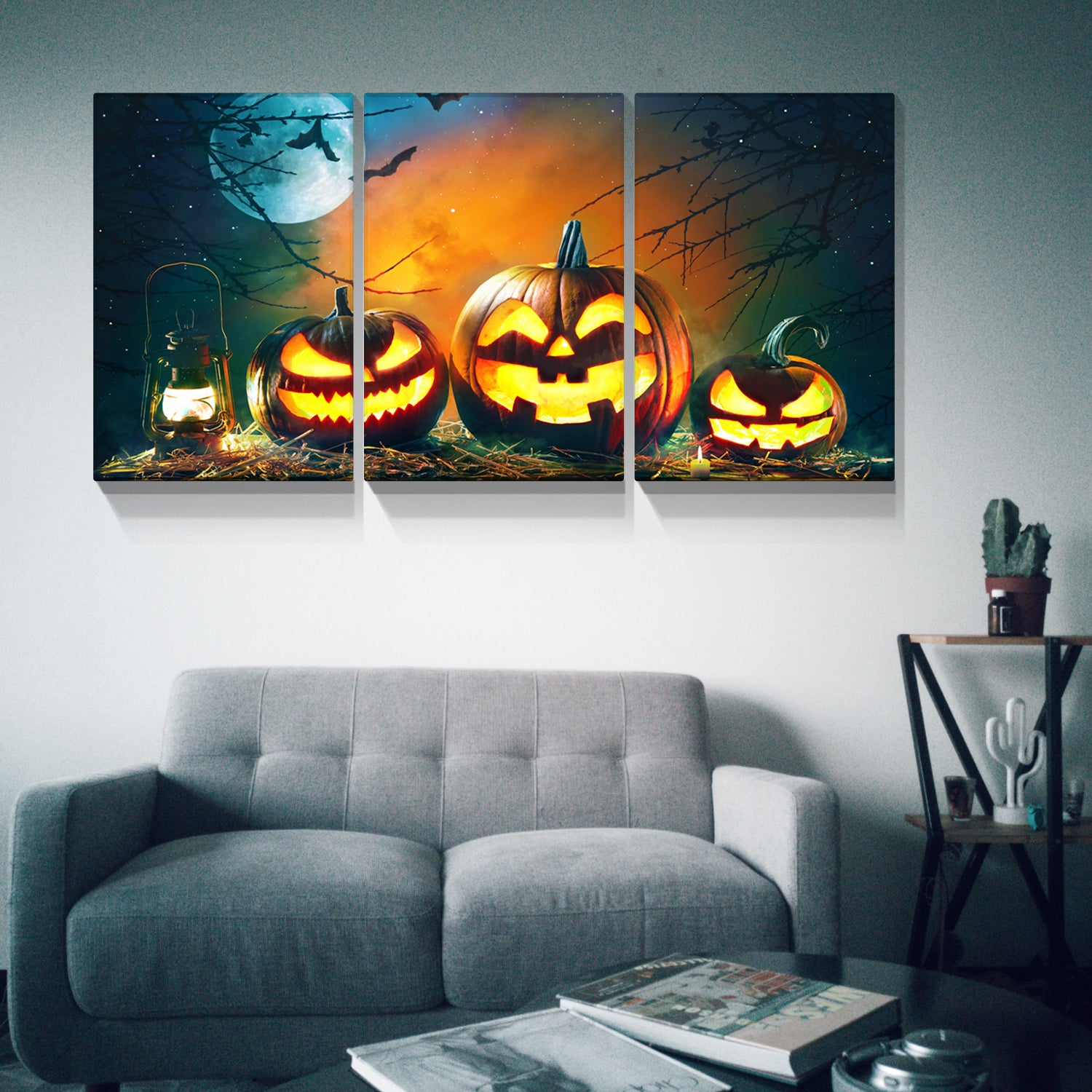 3 Piece Drop Ping Canvas Wall Art Halloween Decorations Framed Halloween Wall Art Modern Home Wall Decor Stretched And Framed Ready To Hang 1216Inch Thickness 1.5Inch Multicolor Modern Canvas