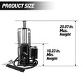 Air Hydraulic Bottle Jack, 20 Ton 40000 Lbs Bottle Jack, 10.23 20.07 Inch Lifting Range, Manual Handle And Air Pump, For Car, Pickup, Truck, Rv, Auto Repair, Industrial Engineering Black Steel