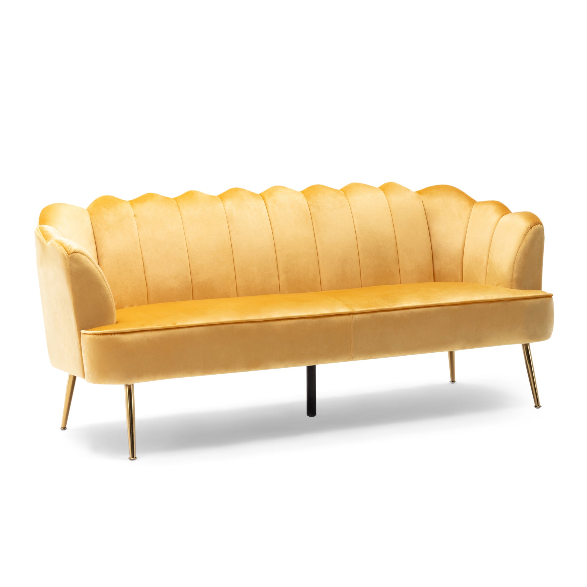 3 Seater Sofa Honey Velvet