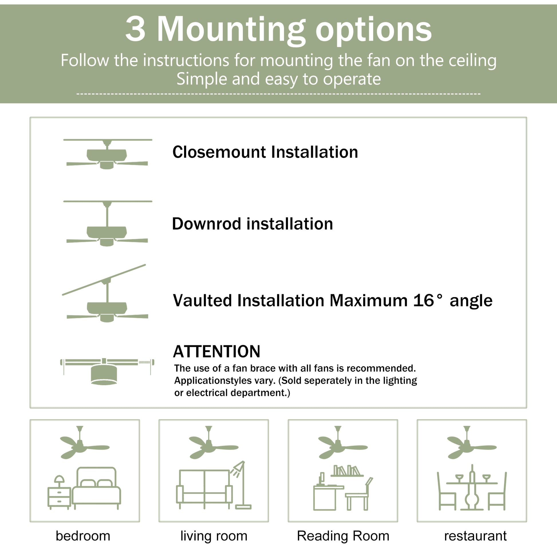 52" Ceiling Fan With Remote Control No Lights,Modern Reversible Dc Motor Indoor 3 Blades Ceiling Fans For Patio Bedroom Living Room Matte White Matte White American Design,Classic,Vintage Wood Metal