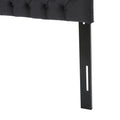 Bierman Headboard Queen Charcoal Grey Fabric