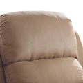 Brown Recliner With Pillow Top Arm Brown Microfiber Manual Handle Metal Primary Living Space Tight Back Handle Pillow Top Arms Wood Fabric