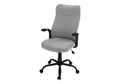 Office Chair, Adjustable Height, Swivel, Ergonomic, Armrests, Computer Desk, Work, Grey Mesh, Black Metal, Contemporary, Modern Grey Foam Polyester