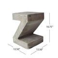 Side Table Light Gray Concrete