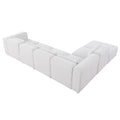 Modular Sofa Beigechenille Fabric, Simple And Grand, The Seat And Back Is Very Soft. This Is Also A Knock Down Sofa Beige Chenille 6 Seat