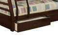 Espresso Bunk Bed Espresso Bedroom Modern Pine Wood