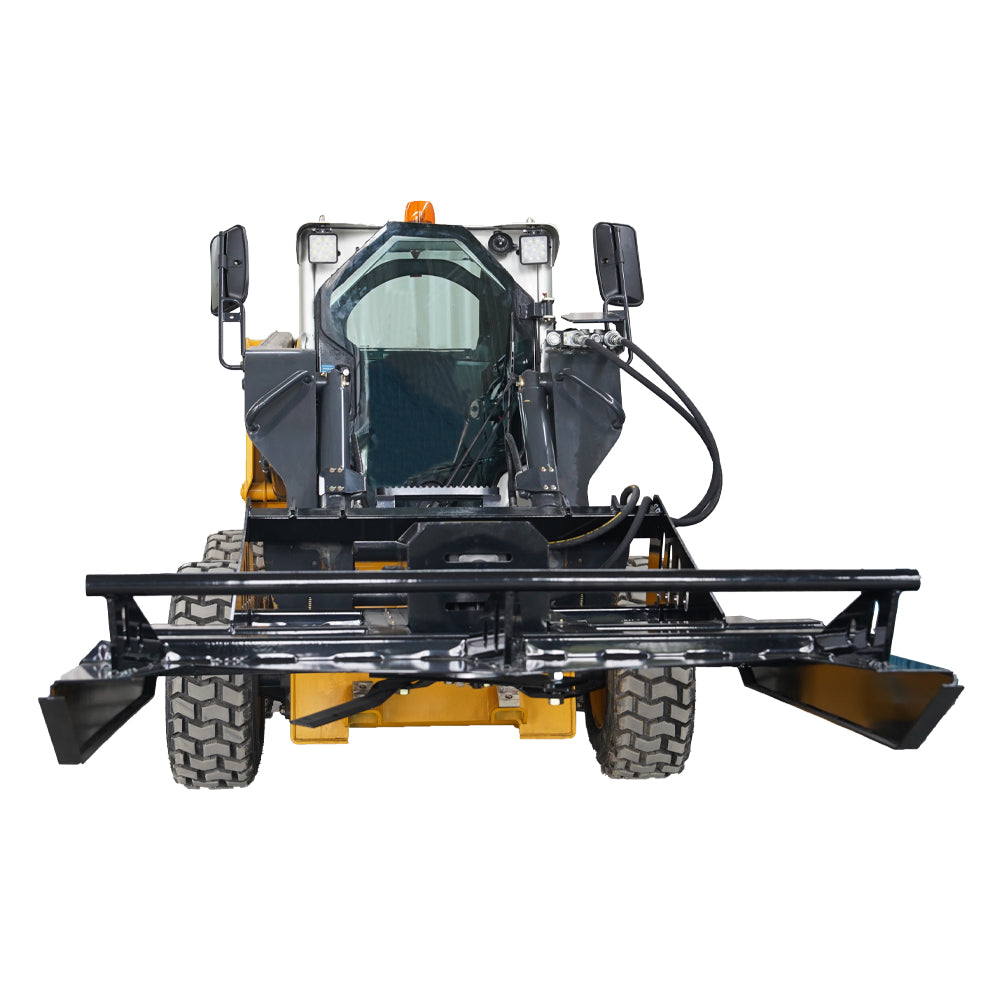 72" Skid Steer Hydraulic Heavy Duty Brush Mower Cutter Attachments Black Metal