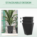 Outsunny Set Of 3 Tall Planters, 18