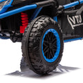 24V Two Seater Kids Ride On Utv W Parents Control,400W Super Power,Four Wheel Suspension,Led Light With Rear Searchlight,Bluetooth,Mp3,Music,Rear Storage Space,Speeds 3.73 4.97Mph For Kids Aged 3 . Blue 50 99 Lbs Polypropylene