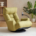 Adjustable Head And Waist, Game Chair, Lounge Chair In The Living Room, 360 Degree Rotatable Sofa Chair,Rotatable Seat Leisure Chair Deck Chair Green Metal Soft Cotton Metal