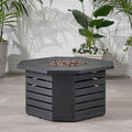 Octagon Iron Fire Pit 50000Btu Black Iron