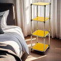 Korean Yellow 4 Tier Heavy Duty Stainless Steel Storage Shelving Unit, 100Lbs Shelf 49