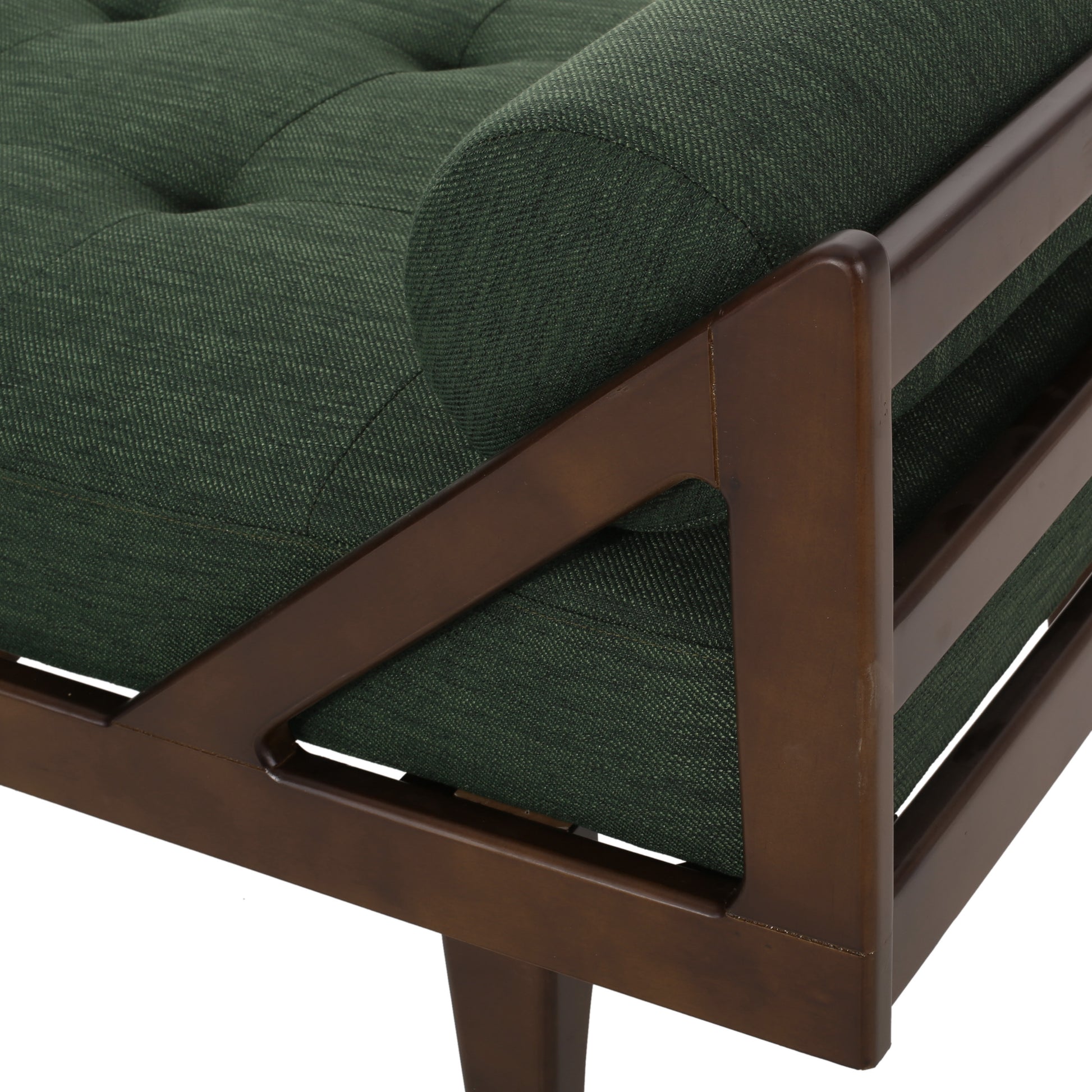 Chaise Lounge Blackish Green Fabric