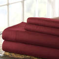 Lanester 4 Piece Deep Pocket Full Size Sheet Set The Urban Port, Red Red Microfiber