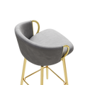30 Inch Dining Chairs Set Of 2 Modern Style 360 Swivel Bar Chairs With Simple Design, Comfortable High Stools, And Flexible Dining Chairs Suitable For Bars, Restaurants,Velvet Bar Chair Beige Grey
