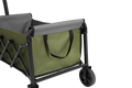 Lightweight Portable Heavy Duty Folding Beach Wagons With Wheels Outdoor Utility Carts For Grocery, Camping, Shopping, Sports, Garden With Large Capacity Army Green Army Green Steel