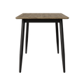 Modern Minimalist Wood Grain Tabletop Dining Table, Stylish Dining Table, Kitchen Dining Table, Sturdy And Durable, Easy To Assemble, Black Metal Leg Design, Suitable For 4 6 People, Suitable For