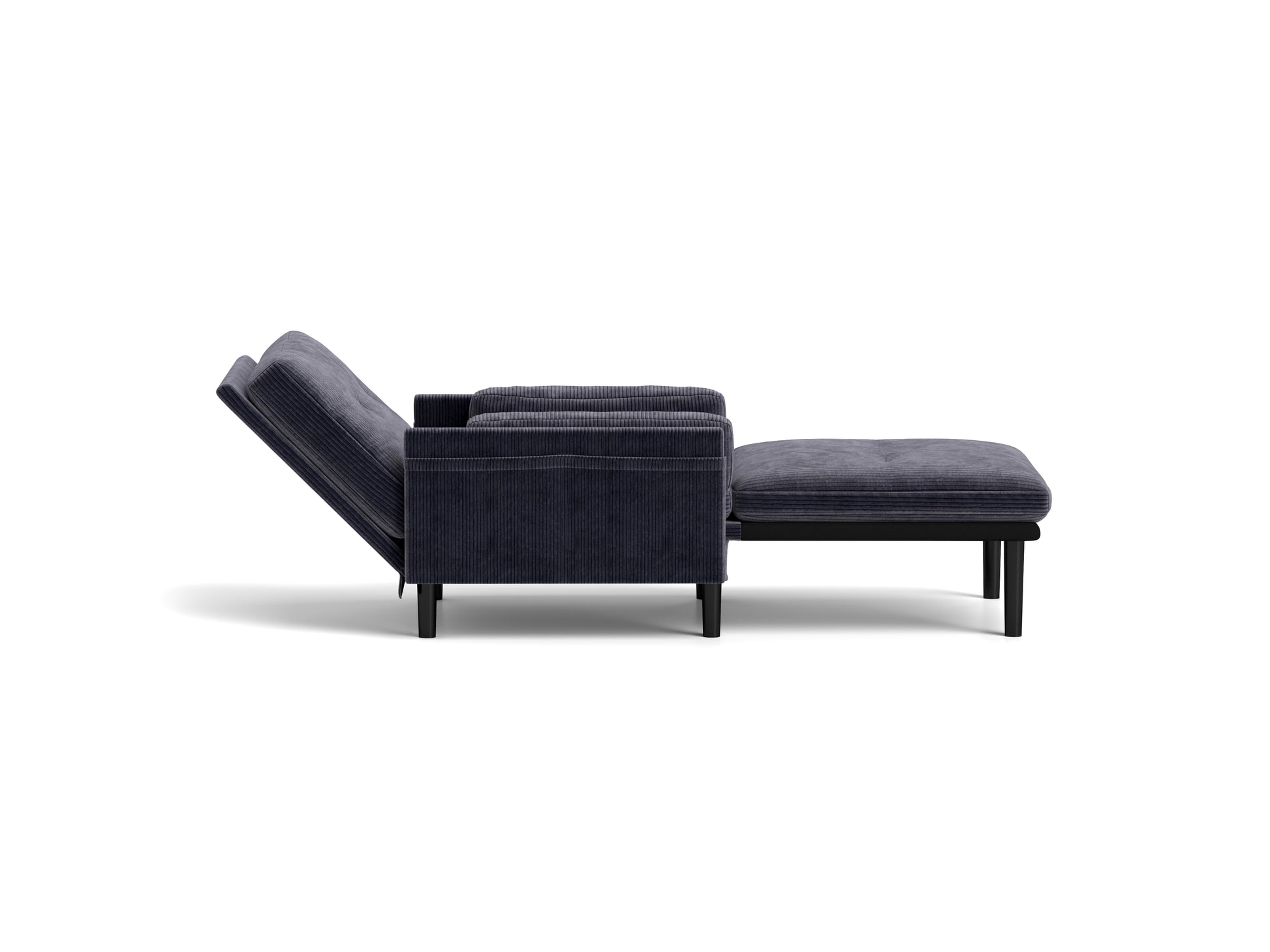 Grey Sofa Chair With Recline Fuction Grey Velvet Metal Primary Living Space Medium Soft Loose Back Pillow Top Arms Foam Fabric Metal 1 Seat