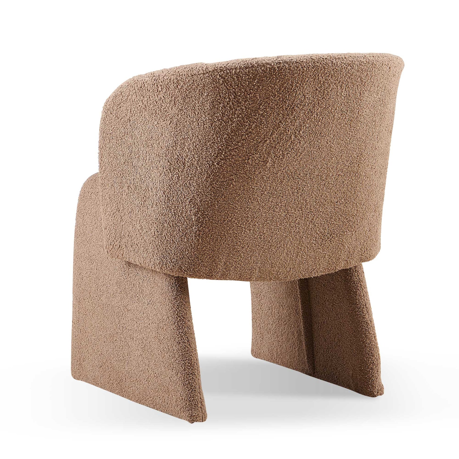 Modern Accent Chair Brown Single Sofa Chair,Upholstered Side Chair Teddy Comfy Chair For Dining Room Bedroom Living Room Reception Brown 1Pc Brown Primary Living Space Modern Foam Teddy