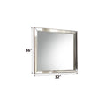 Voeville Ii Platinum Finish Mirror Silver Mirror,Synthetic Wood