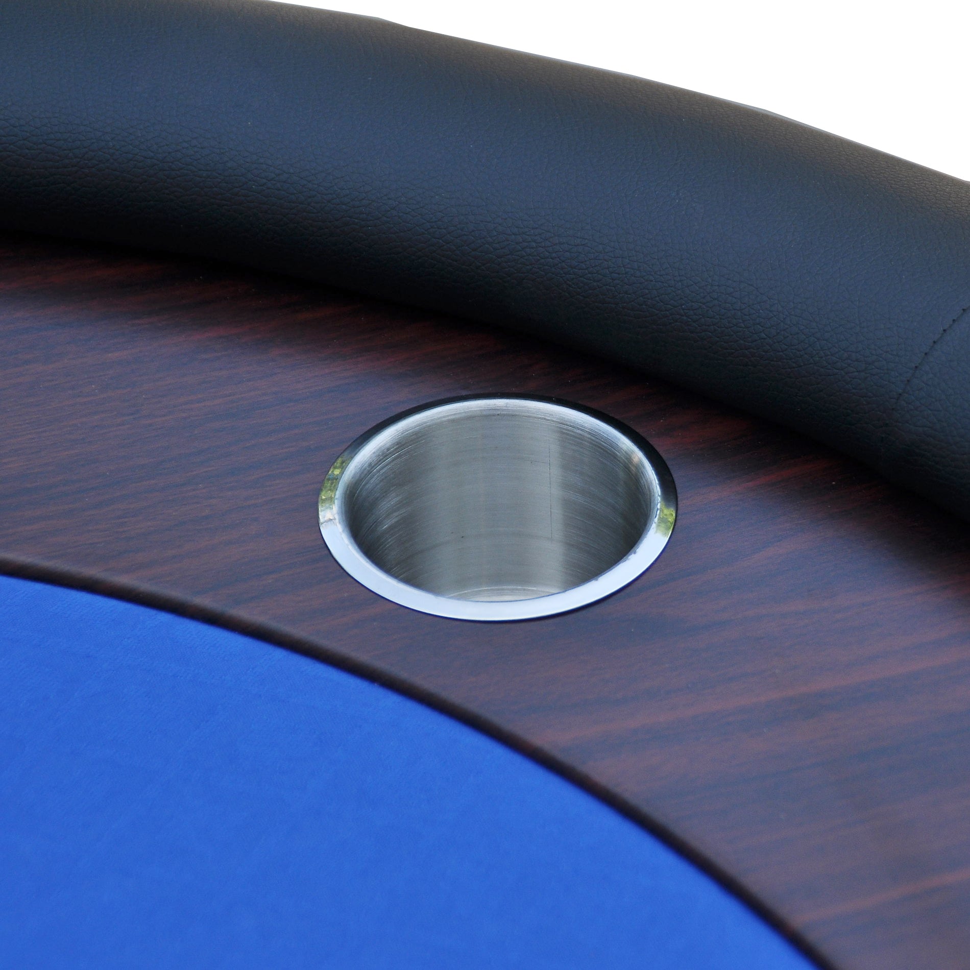 96" Poker Table Model 16367 With U Shape Legs, Drox Box, Chips Tray Blue Blue Primary Living Space Modern Wood