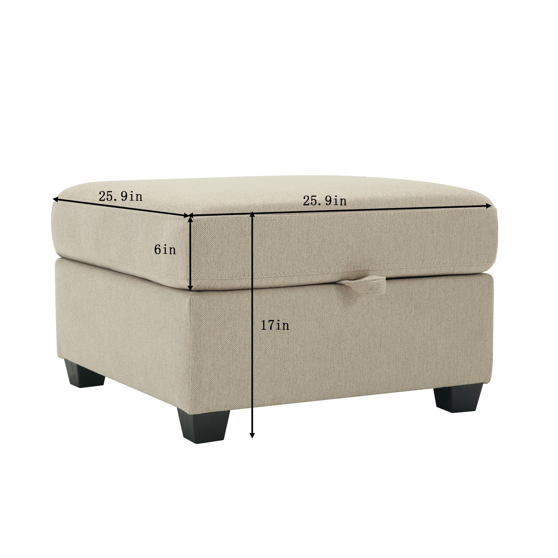 Adjustable Arms And Backs Sectional Sofa, Modern Sectional Couch U Shaped Sofa Couch With Storage Ottoman, Sofa With Convertible Chaise Beige Beige Polyester 4 Seat
