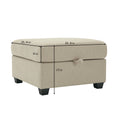 Modular Convertible U Shaped Sectional Sofa Couch With Storage Ottoman Corner Couch For Living Room, Adjustable Arms And Backs Beige Beige Polyester 4 Seat
