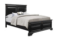 Rex King Bed Black Solid Wood Mdf