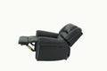 Modern 1Pc Manual Motion Recliner Chair Glider Black Color Bonded Leather Armrest Cushion Seating Living Room Furniture Black Faux Leather Primary Living Space Contemporary,Modern Bonded Leather