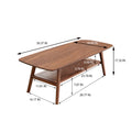 Center Table Low Table 100% Solid Oak Wood Top Plate Desk Coffee Table Width 100 X Depth 50 X Height 44 Cm Study Desk Work From Home Easy To Assemble Walnut Color Wood With Storage Shelf Oak Brown Triangular Primary Living Space Oak Rectangular Shelves