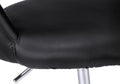 Office Chair, Adjustable Height, Swivel, Ergonomic, Armrests, Computer Desk, Work, Black Leather Look, Chrome Metal, Contemporary, Modern Black Foam Faux Leather